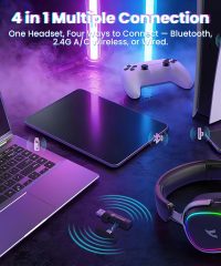 Attack Shark G800 Ultralight Wireless Tri-Mode RGB Gaming Headset Black (TAX included ) - Image 3
