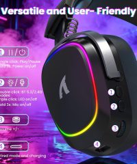 Attack Shark G800 Ultralight Wireless Tri-Mode RGB Gaming Headset Black (TAX included ) - Image 4