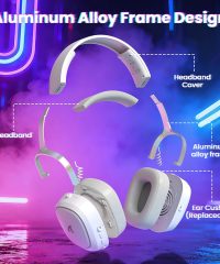 Attack Shark G800 Ultralight Wireless Tri-Mode RGB Gaming Headset White (TAX included ) - Image 4