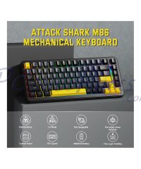 Alternative view of Attack Shark M86 Tri-mode Gasket Mechanical Keyboard Gradient Black (TAX included )