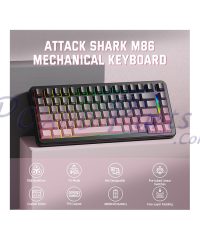 Alternative view of Attack Shark M86 Tri-mode Gasket Mechanical Keyboard Gradient Blackberry (TAX included )