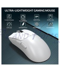 Alternative view of Attack Shark R1 Wireless Gaming Mouse,55G, Tri-Mode, 18K DPI White (TAX included )