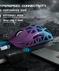 Attack Shark R2 Lightweight Tri-mode Magnesium Alloy 8K Purple & Blue Gaming Mouse (TAX included ) - Image 3