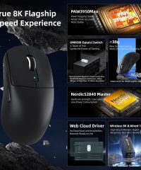 Attack Shark R6 Tri-Mode 8K Gaming Mouse,39G Ultra-Lightweight Black (TAX included ) - Image 3