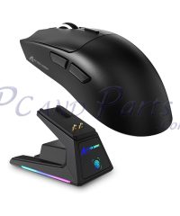 Alternative view of Attack Shark X1 Lightweight Tri-mode Mouse Black with RGB Charging Dock (TAX included )