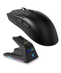 Attack Shark X1 Lightweight Tri-mode Mouse Black with RGB Charging Dock (TAX included )