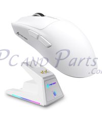 Alternative view of Attack Shark X1 Lightweight Tri-mode Mouse White with RGB Charging Dock (TAX included )