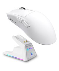 Attack Shark X1 Lightweight Tri-mode Mouse White with RGB Charging Dock (TAX included )