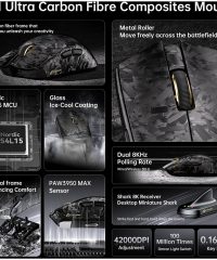 Attack Shark X11 Ultra Carbon Fiber Wireless 8K PAW3950MAX Gaming Mouse (TAX included ) - Image 3