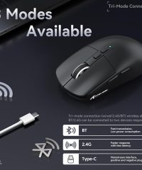 Attack Shark X6 Tri-Mode 49g Superlight Gaming Mouse Black With Charging Dock (TAX included ) - Image 4