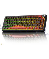 Alternative view of Attack Shark X65 PRO HE Wireless Rapid Trigger Keyboard Magnetic Switch Black & Red contour lines  (TAX included )