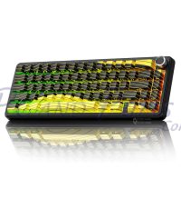 Alternative view of Attack Shark X65 PRO HE Wireless Rapid Trigger Keyboard Magnetic Switch Black & Yellow contour lines  (TAX included )