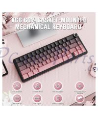 Alternative view of Attack Shark X66 Gasket Wireless Mechanical Keyboard with Knob Blackberry (TAX included )