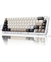Alternative view of Attack Shark X66 Gasket Wireless Mechanical Keyboard with Knob White Cheese (TAX included )