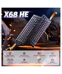 Alternative view of Attack Shark X68 HE Rapid Trigger Keyboard Magnetic Switch Gradient Black (TAX included )