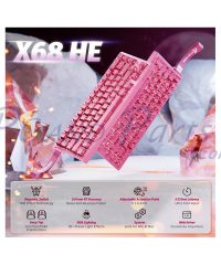 Alternative view of Attack Shark X68 HE Rapid Trigger Keyboard Magnetic Switch Pink (TAX included )