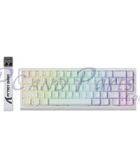 Alternative view of Attack Shark X68 HE Rapid Trigger Keyboard Magnetic Switch White Contours (TAX included )