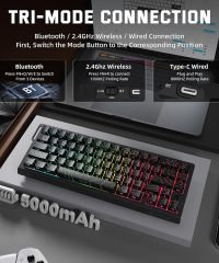Attack Shark X68 Pro HE Tri-Mode RGB Mechanical Magnetic Keyboard Black (TAX included ) - Image 4