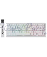 Alternative view of Attack Shark X68 Pro HE Tri-Mode RGB Mechanical Magnetic Keyboard White (TAX included )