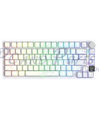 Alternative view of Attack Shark X820Ultra Tri-mode Gasket Mechanical Keyboard White Contour Line & SharkAxis (TAX included )
