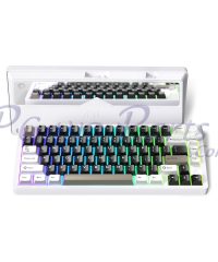 Alternative view of Attack Shark X86 Full Aluminum 80% Wireless Gasket Mechanical Keyboard Milk white (TAX included )