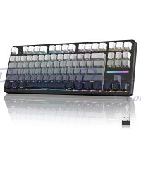 Alternative view of Attack Shark X87 Tri-mode Gasket Mechanical Keyboard Moon Night(Side-Printed Keycaps (TAX included )