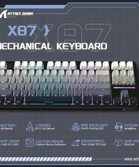 Attack Shark X87 Tri-mode Gasket Mechanical Keyboard Moon Night(Side-Printed Keycaps (TAX included ) - Image 3