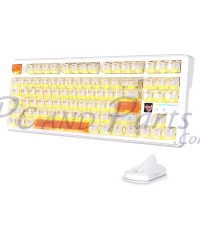 Alternative view of Attack Shark X87 ULTRA Tri-mode Wireless Mechanical Keyboard Iced Orange With 8K Wireless Receiver (TAX included )