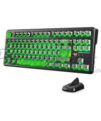 Alternative view of Attack Shark X87 ULTRA Tri-mode Wireless Mechanical Keyboard Shadow Jade With 8K Wireless Receiver (TAX included )