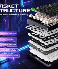 Attack Shark X87 ULTRA Tri-mode Wireless Mechanical Keyboard Shadow Jade With 8K Wireless Receiver (TAX included ) - Image 3