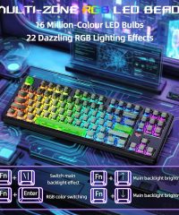 Attack Shark X87 ULTRA Tri-mode Wireless Mechanical Keyboard Shadow Jade With 8K Wireless Receiver (TAX included ) - Image 4