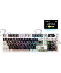 Alternative view of Attack Shark X98PRO Tri-Mode Mechanical Keyboard with Knob & TFT Screen Cheese white (TAX included )