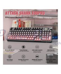 Alternative view of Attack Shark X98PRO Tri-Mode Mechanical Keyboard with Knob & TFT Screen Blackberry (TAX included )