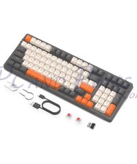 Alternative view of Free Wolf K8 Tri Mode Gaming Keyboard Glimmer Red Switch (TAX included )