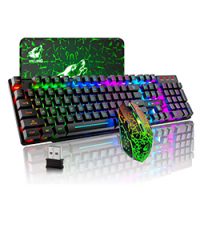 Free Wolf T3 Wireless Rechargeable Gaming Keyboard and Mouse Combo with Pad (TAX included )