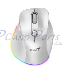 Alternative view of Genius Ergo 9000S Pro Wireless Bluetooth Rechargeable Mini Ergo Silent Mouse Pearl White