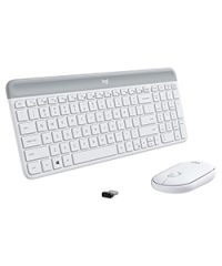 logitech mk470 usb desktop wireless keyboard mouse thin white