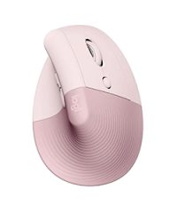 logitech wireless mouse lift vertical ergonomic dark dark rose