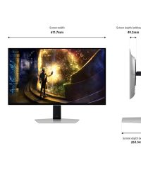 Samsung 27DG610 27" Odyssey G6 2K QHD 240Hz 0.03ms QD-OLED Gaming Monitor Silver (TAX included) - Image 3