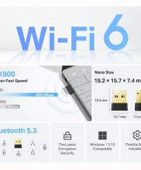 TPLink Archer TX10UB Nano AX900 Nano Wi-Fi 6 Bluetooth 5.3 USB Adapter - Image 3