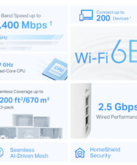 TPLink Deco XE75 Pro AXE5400 Tri-Band Mesh Wi-Fi 6E System 3-pack - Image 4