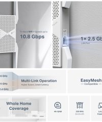 TPLink RE655BE BE11000 Tri-Band Wi-Fi 7 Range Extender - Image 3